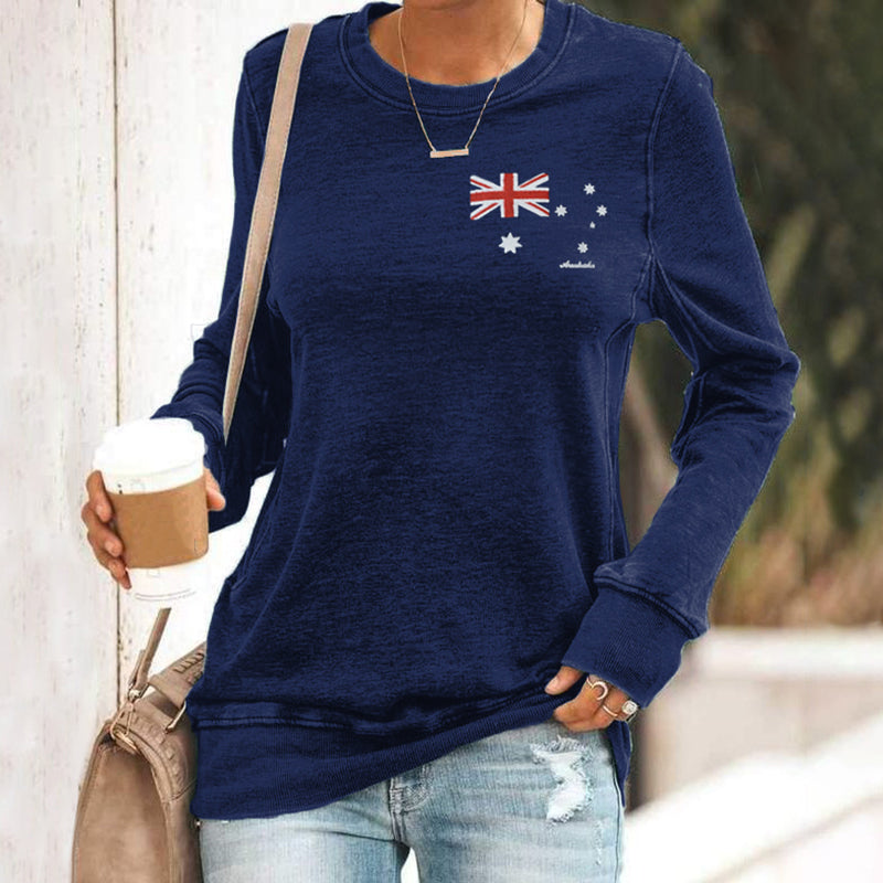 Men's Australia Flag Art Crew Neck Sweatshirt elevenforest