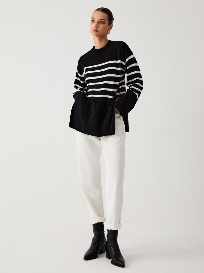 AS | Oversized svetr s pruhy