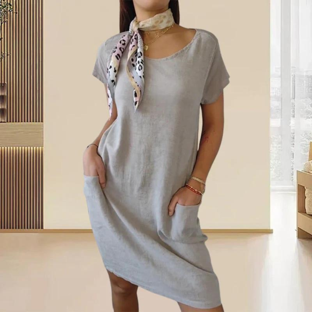 AS | Elegantní dámské šaty s kulatým výstřihem