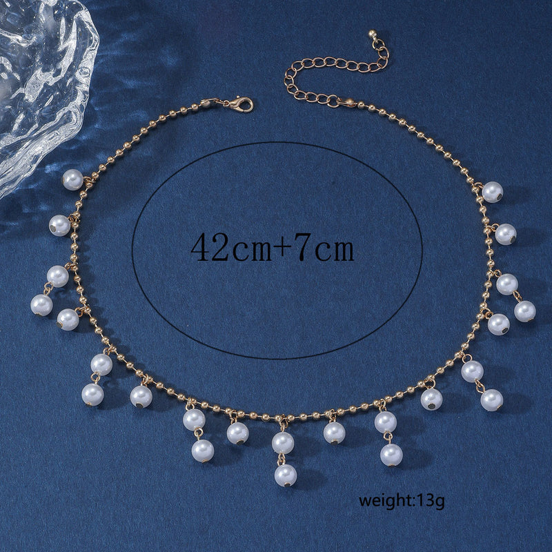 Jemný řemeslný Perlový Náhrdelník