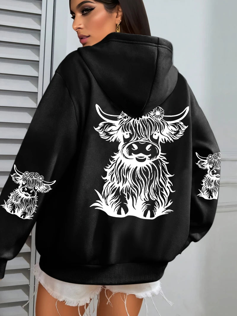 Luxusní a půvabný Mikina s kapucí