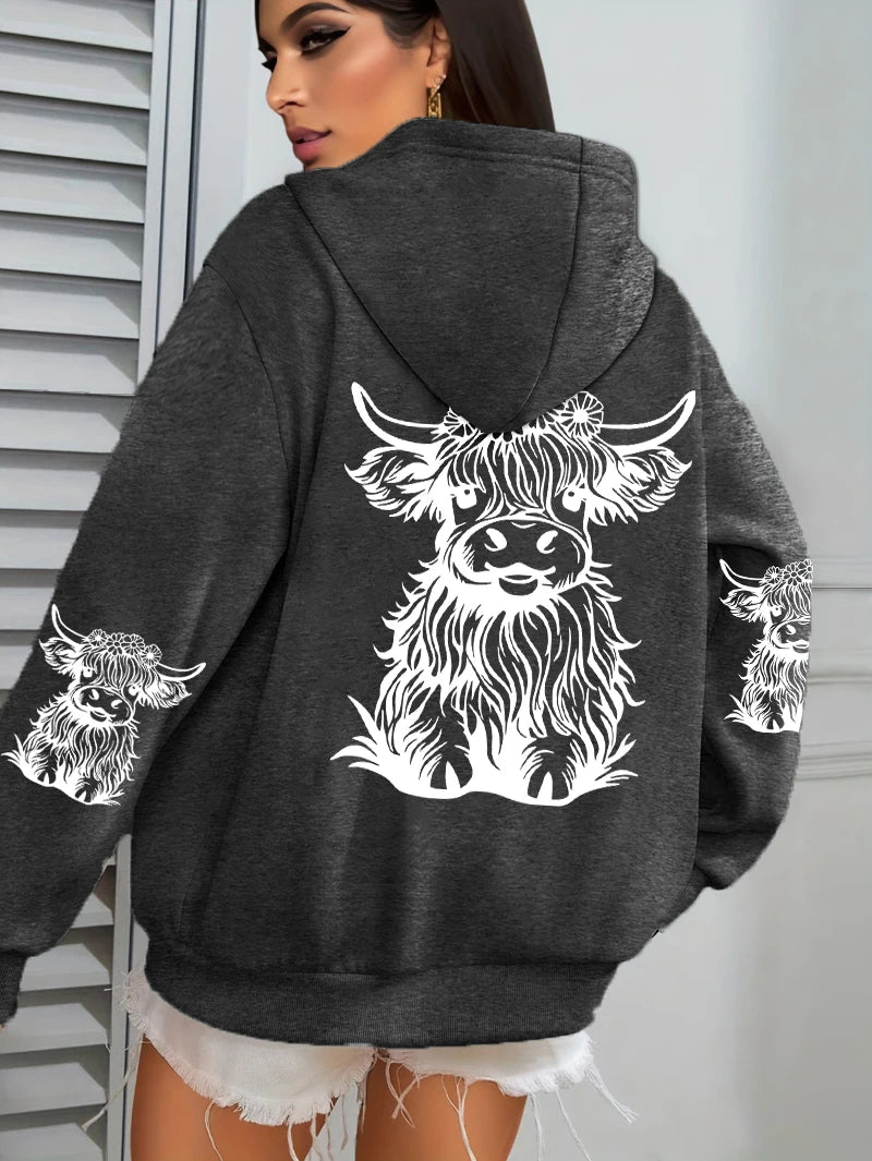 Luxusní a půvabný Mikina s kapucí