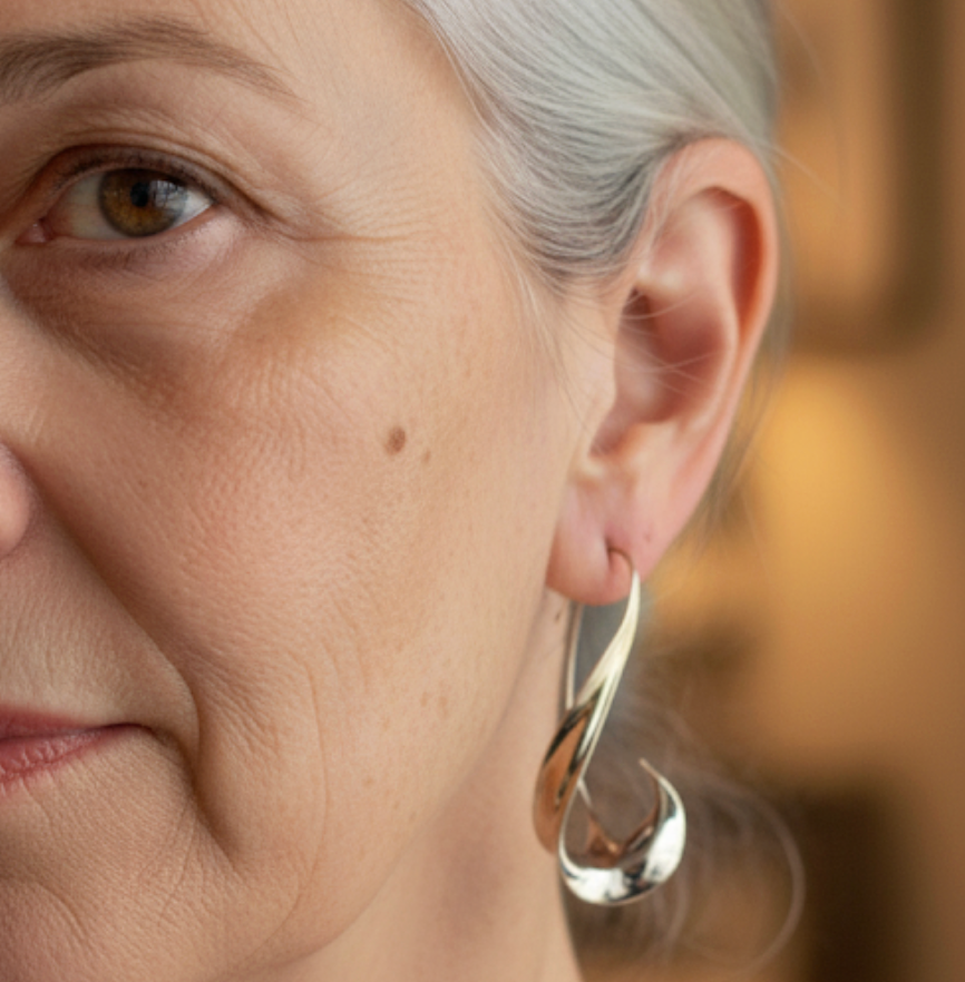 Jemný řemeslný Zlatý Náušnice