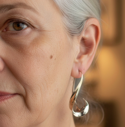 Jemný řemeslný Zlatý Náušnice