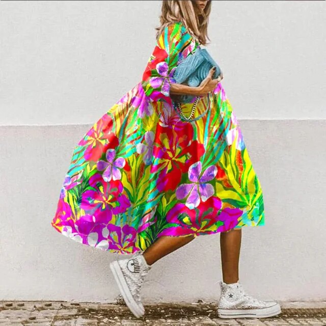 AS | Květinové midi šaty