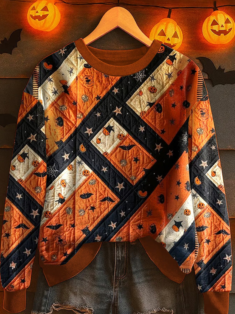 Women's Retro Halloween Graphic Sweatshirt artswardrobe