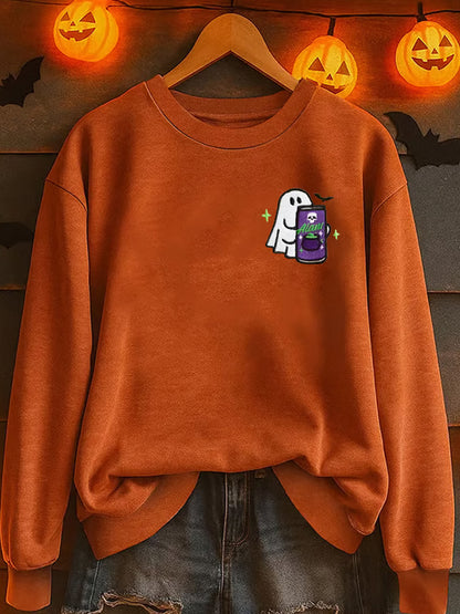Women's Halloween Ghost Casual Sweatshirt artswardrobe