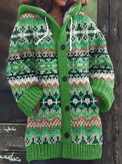 Vintage Fairman Island Knitted Jacquard Cardigan Sweater elevenforest