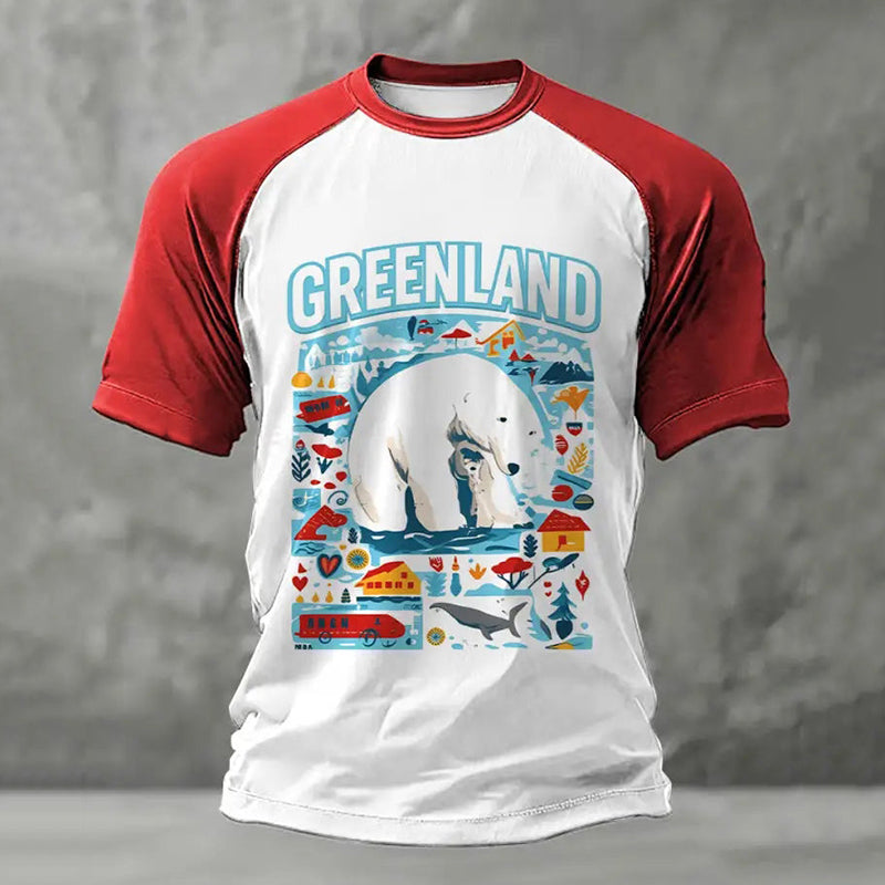 Men's Greenland Contrast Print T-shirt elevenforest