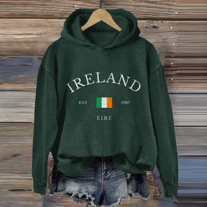 Comstylish Ireland Art Patterns Vintage Casual Hoodie