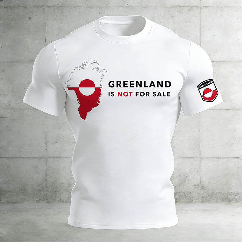 Men's Retro Greenland Not For Sale Print Raglan Sleeve T-shirt elevenforest