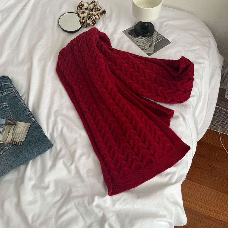 Vintage Cross Knit Soft Warm Retro Comfy Shawl elevenforest