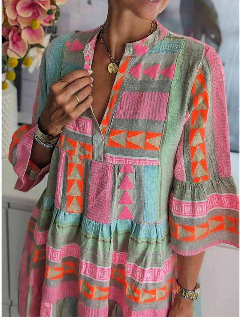 AS | Šaty s potiskem a výstřihem do V