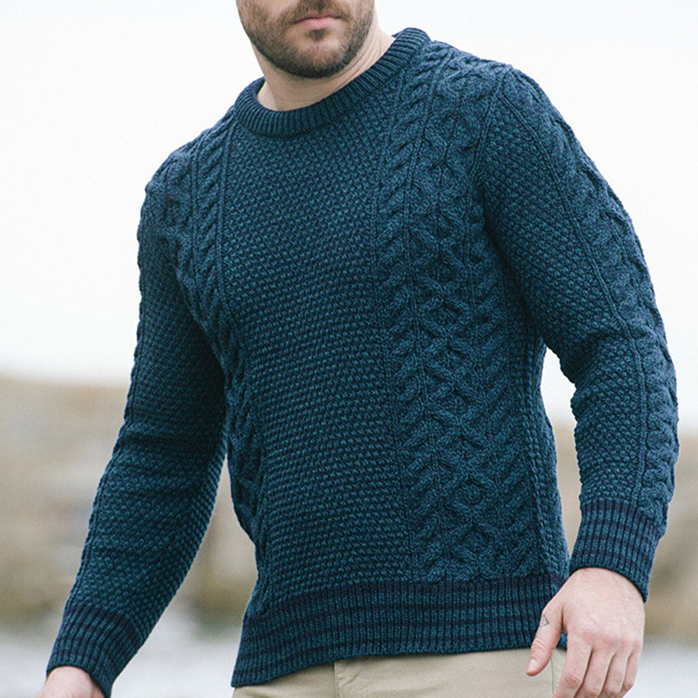 Vintage Chunky Colorblock Knitted Warm Sweater artswardrobe