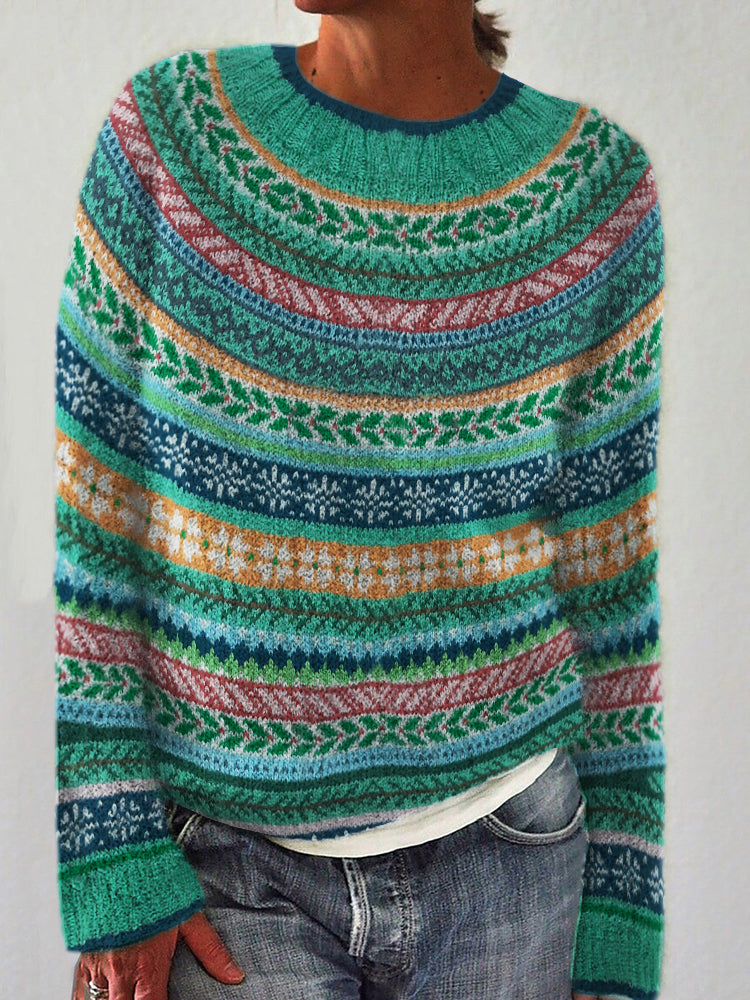 Christmas Inspired Cozy Knit Isle Sweater elevenforest