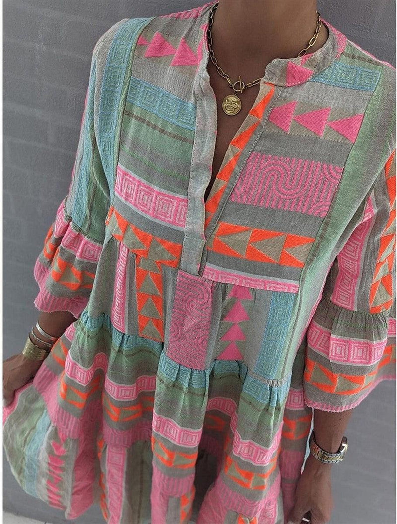 AS | Šaty s potiskem a výstřihem do V