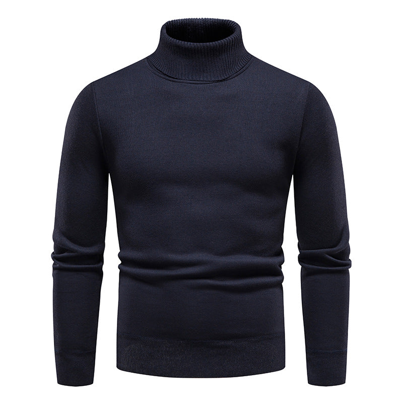 Men's Vintage Solid Knit Turtleneck Sweater elevenforest
