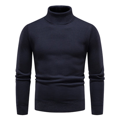 Men's Vintage Solid Knit Turtleneck Sweater elevenforest