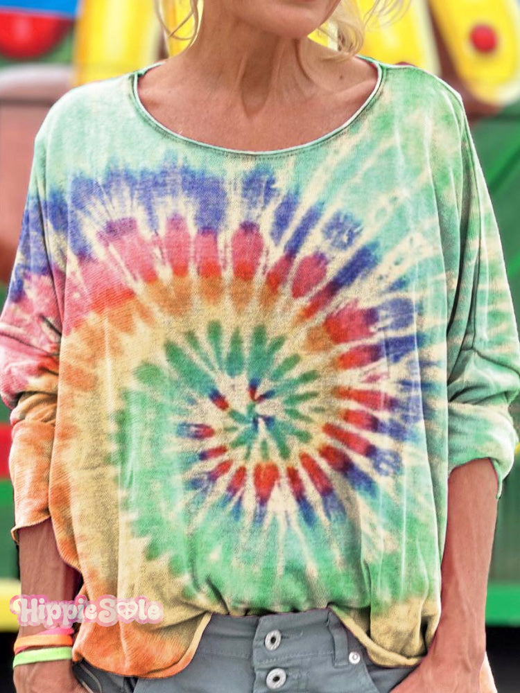Women's Colorful Hippie Print T-shirt