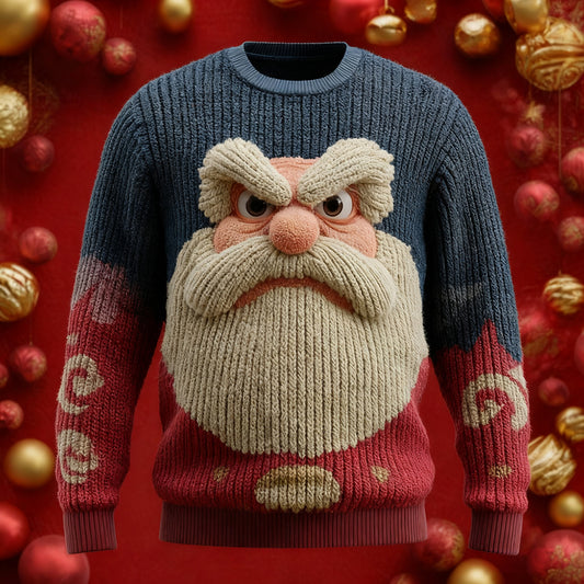 Comstylish Men's Ugly Christmas Inspired Pattern Cozy Knit Sweater