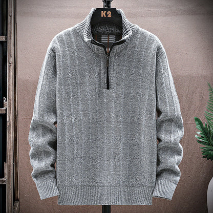 Men's Vintage Knitted Stand Collar Sweater elevenforest