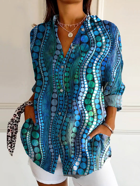 Women's Art Painting Ethnic Style Gradient Color Visual Impact Print S