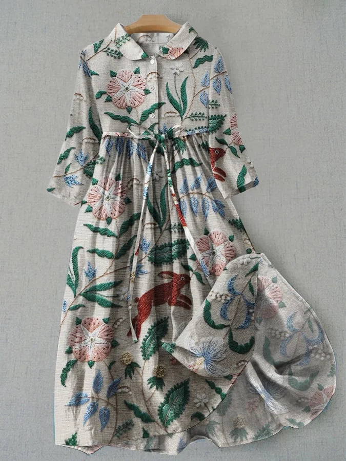 AS | Květinové maxi šaty s knoflíky