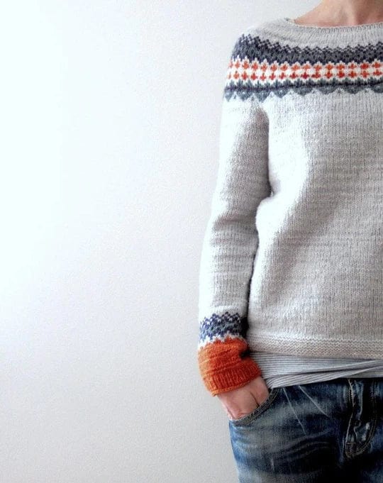 AS | Šedý svetr v boho stylu