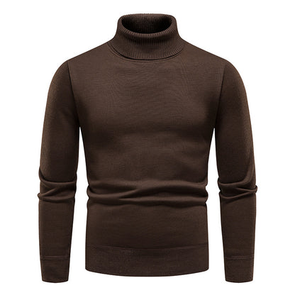 Men's Vintage Solid Knit Turtleneck Sweater elevenforest