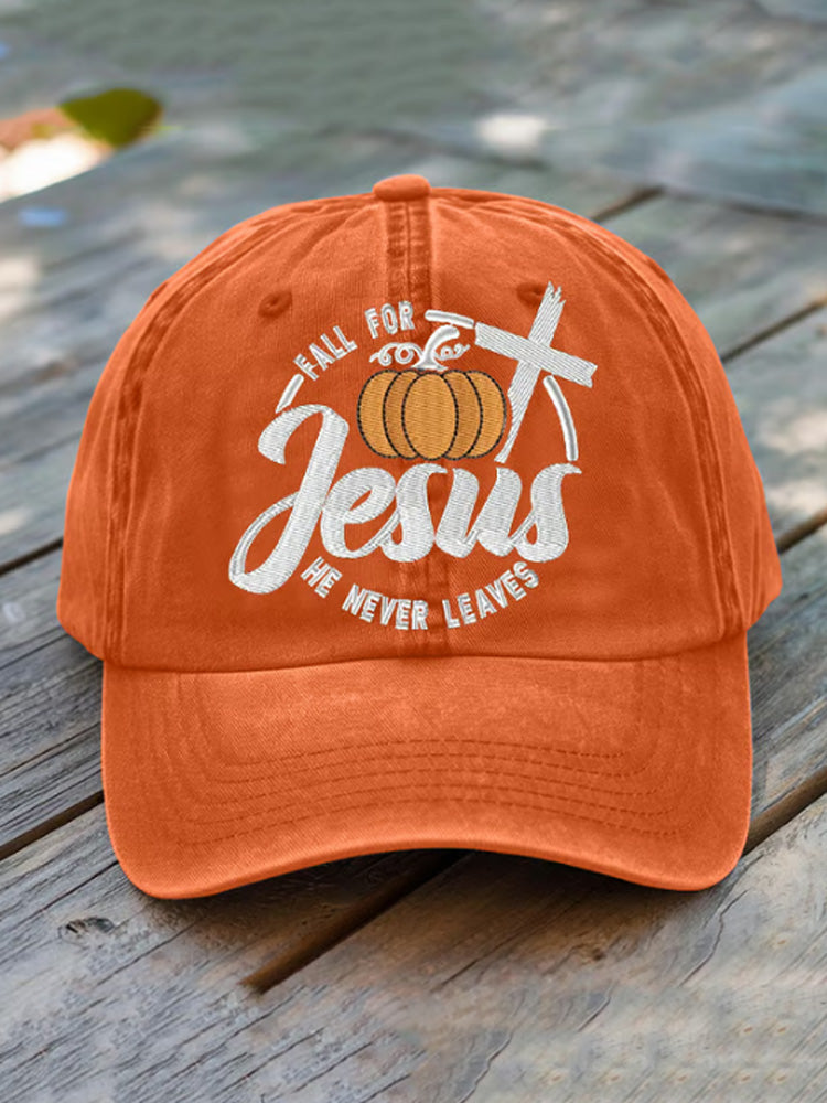 Unisex Fall For Jesus Print Baseball Cap artswardrobe