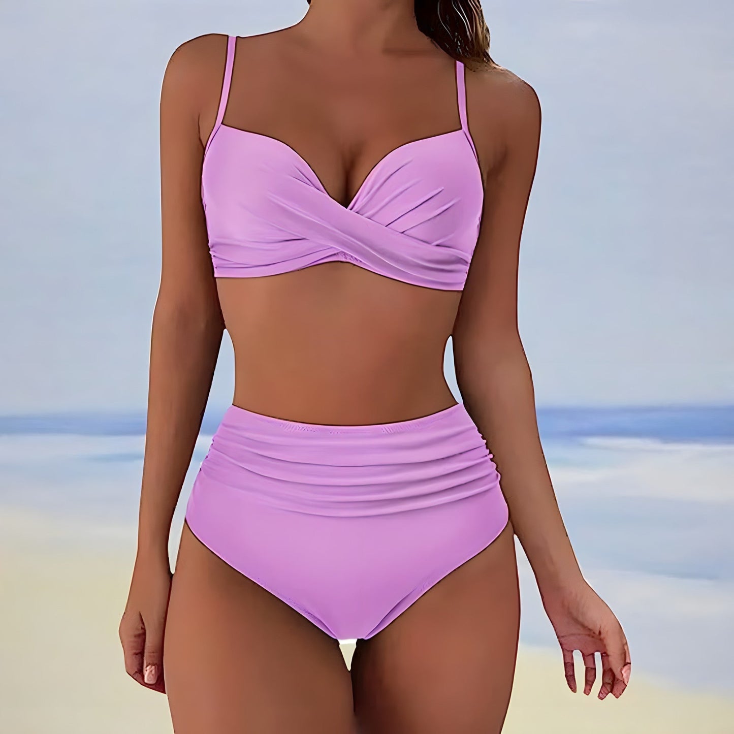 AS | Bikiny s vysokým pasem a twist front topem