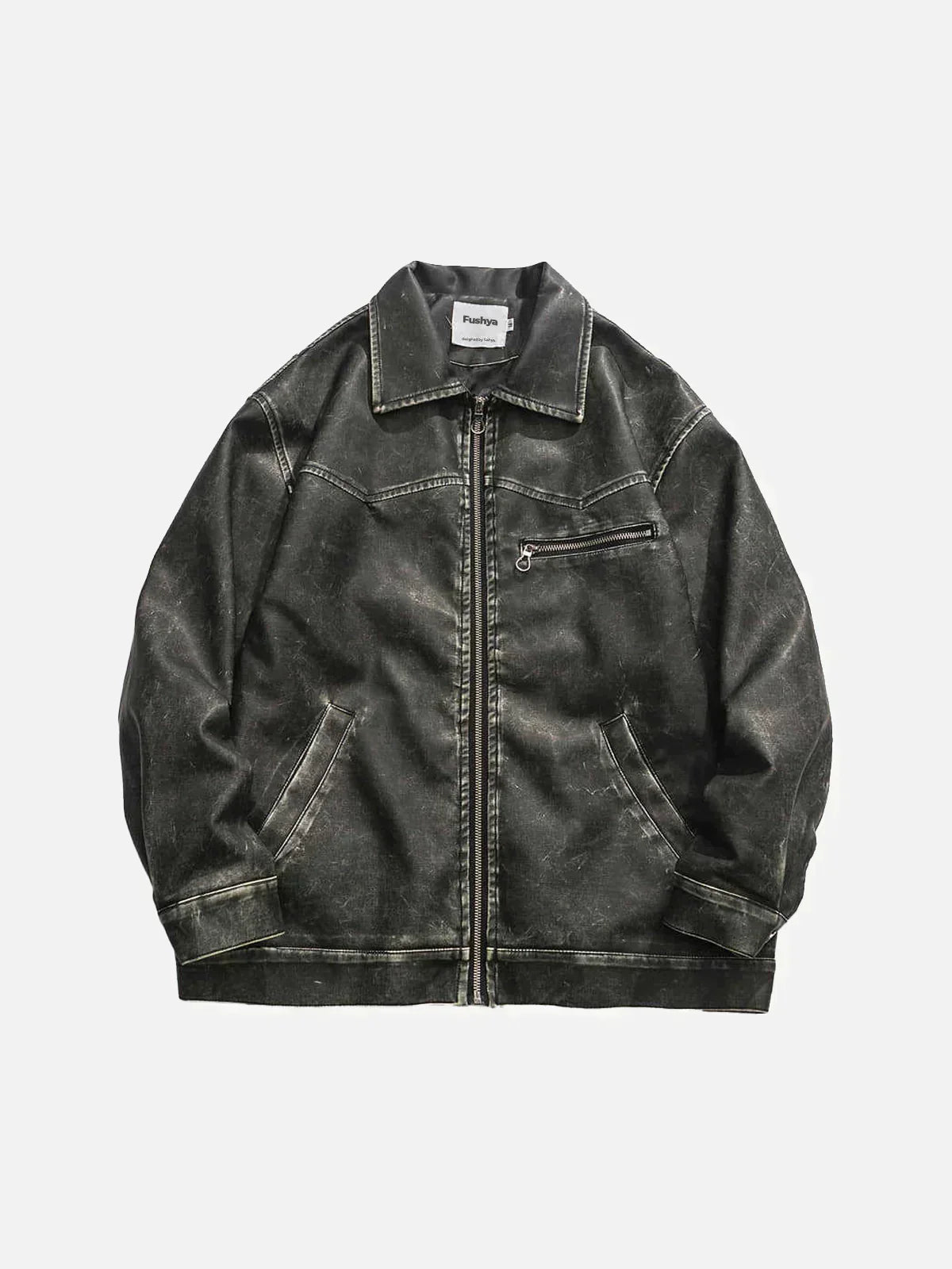 AS | Kožená bunda Deep Washed