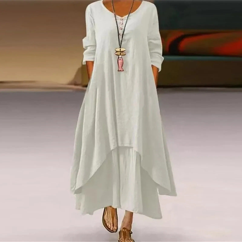 AS | Vícevrstvé splývavé midi šaty