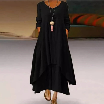 AS | Vícevrstvé splývavé midi šaty