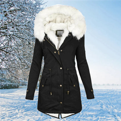 AS | Nová oversized bunda parka s kapucí a kožešinovou podšívkou