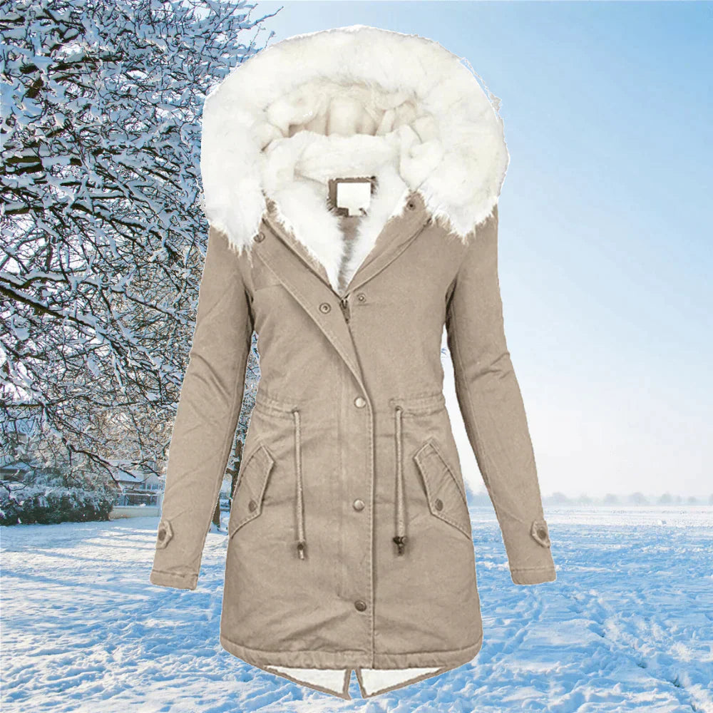 AS | Nová oversized bunda parka s kapucí a kožešinovou podšívkou