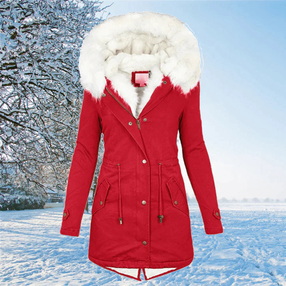 AS | Nová oversized bunda parka s kapucí a kožešinovou podšívkou