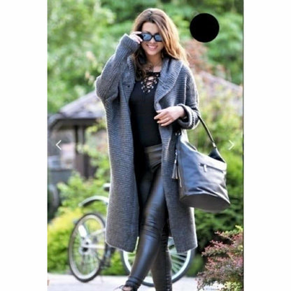 AS | Dlouhý dámský pletený kabát