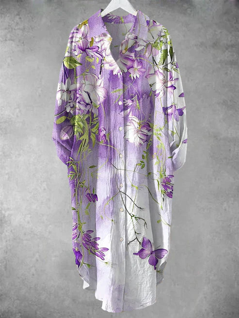 AS | Midi šaty na knoflíky s květinovým potiskem