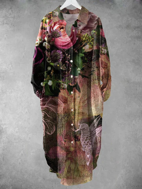 AS | Midi šaty na knoflíky s květinovým potiskem